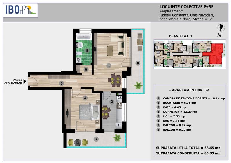 Apartament 3 camere Mamaia Nord / Sat