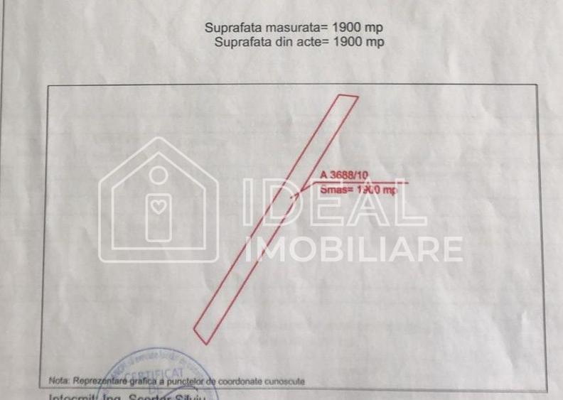 Teren 1.900 mp cu acces drum – oportunitate dezvoltare imobiliară, Sibiu