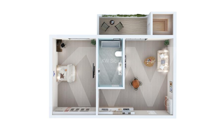 Apartament de vanzare in Sibiu - 2 camere - bloc nou, cu lift - 3