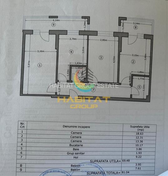 Vanzare Apartament 3 Camere Decomandat 81MP Zona Metalurgiei - 22
