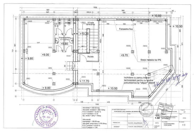 Clădire 418 mp utilă (închiriere completa sau pe etaje), Zona Brancoveanu
