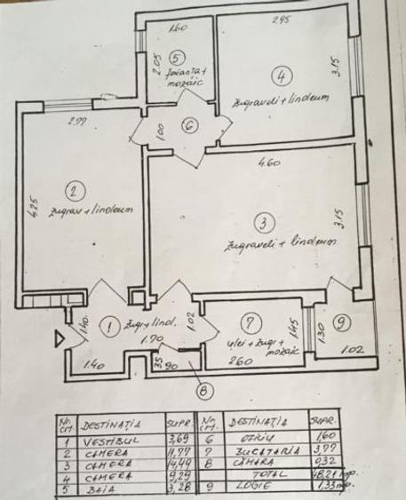 Apartament 3 camere podul Giurgiului etaj 3/10