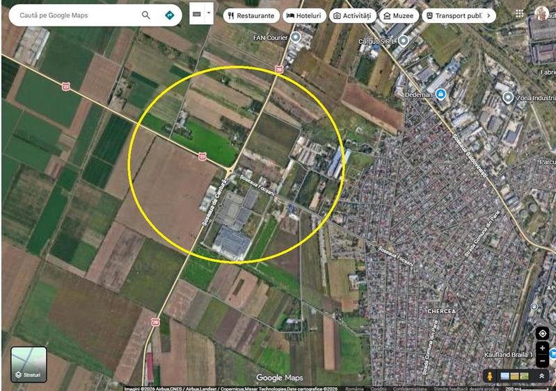 Teren 25.000 mp, deschidere 76 m, sos de Centura ^ Sos Focsani