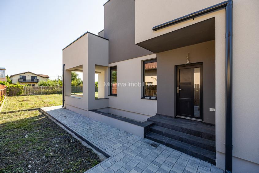 Duplex P+E în Moșnița Nouă, 3 dormitoare, 3 bai, teren 403 mp. Comision 0%