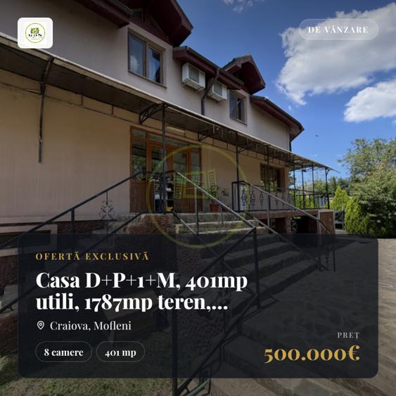 Casa D+P+1+M, 401mp utili, 1787mp teren, zona Water Park