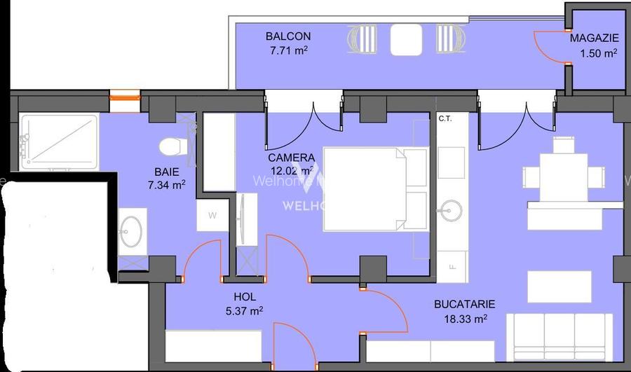 Apartament 2 dormitoare cu avans doar 5% - zona Doamna Stanca - Sibiu - 1