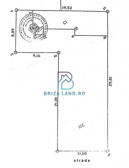 Bucurestii Noi, zona Strabuna, teren 400mp, d=10.9m liber