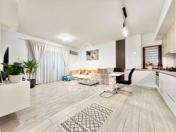 Apartament cu 3 camere mobilat, 70 mp utili, in Giroc la etajul 2.