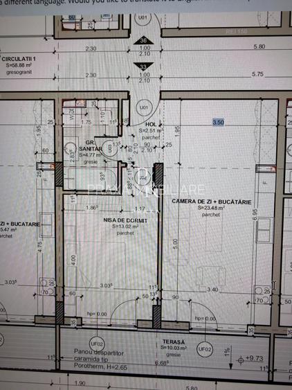 Apartament 2 camere, semifinisat, terasa de 10,03 mp, blocurile albe - Eroilor! - 2