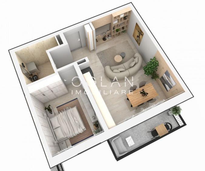 Apartament modern 2 camere cu balcon – Comision 0%