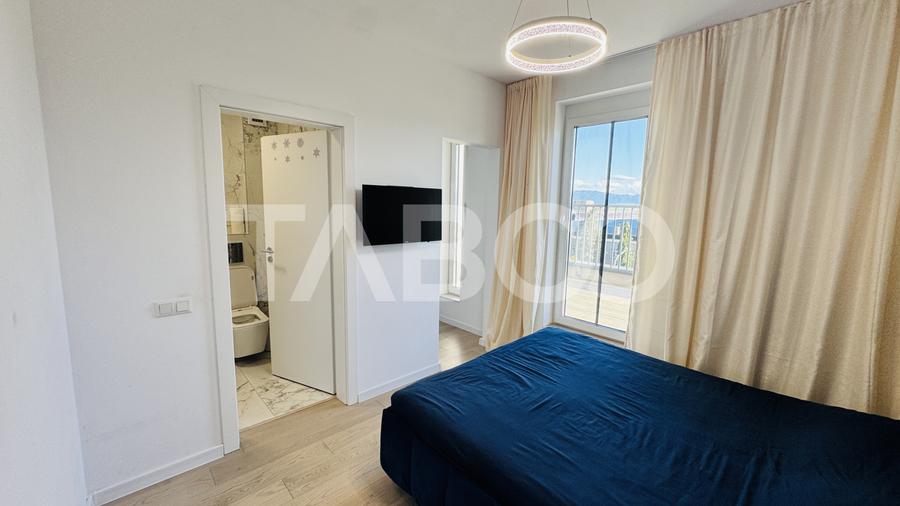 Penthouse cu terasa de 51mp de vanzare 3 camere 2 bai 1 parcare Sibiu