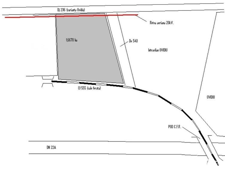 Teren Varianta Constanta - Ovidiu, 1,7 Ha