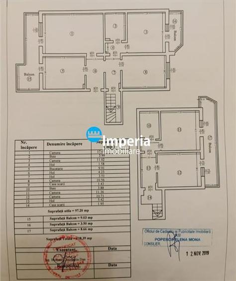 Apartament 5 camere de vanzare, tip duplex, 118mp Canta- Pacurari