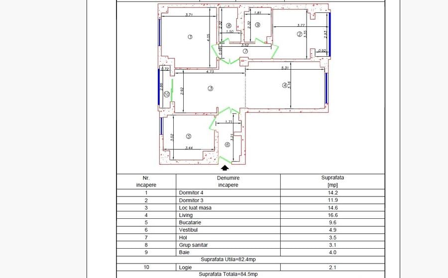 3 camere de 85 mp, cu centrală termică proprie, metrou Crângași la  10 minute