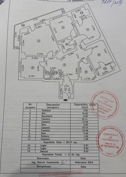 4 camere | Universitate | 111,57 mp | Reabilitat Termic