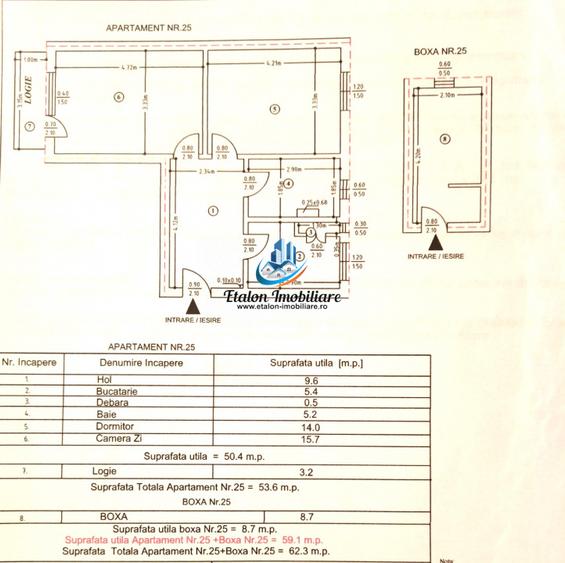 Apartament 2 camere decomandat, hol locuibil 10mp, Darmanesti