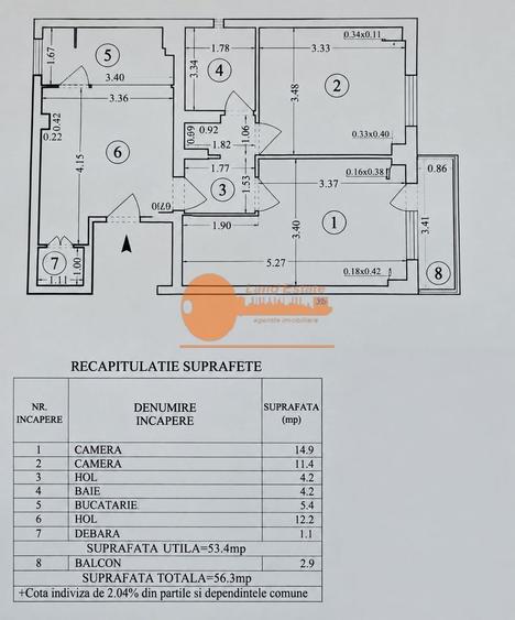 Apartament 2 camere Moșilor-Bloc Reabilitat