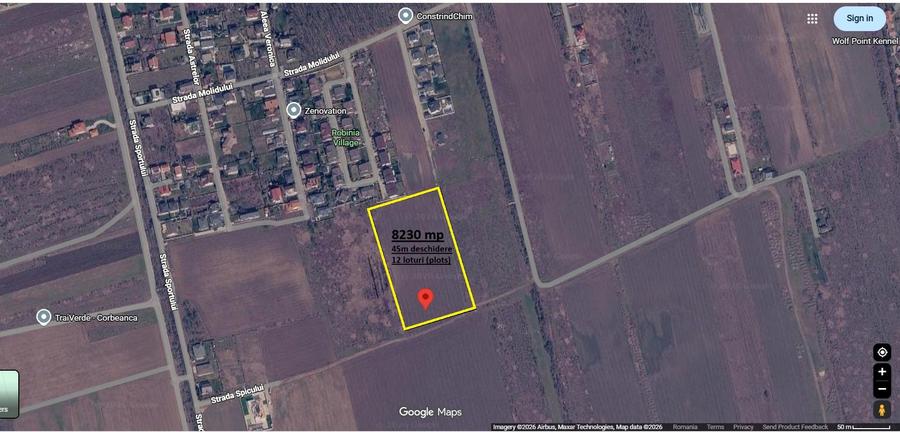 Teren lotizat, 8236 mp, preț minimal, Corbeanca