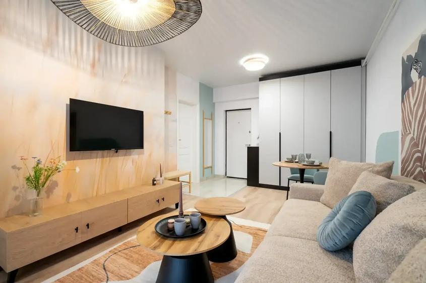 Apartament 2 Camere Tip Studio | Design Luminos| Militari Residence