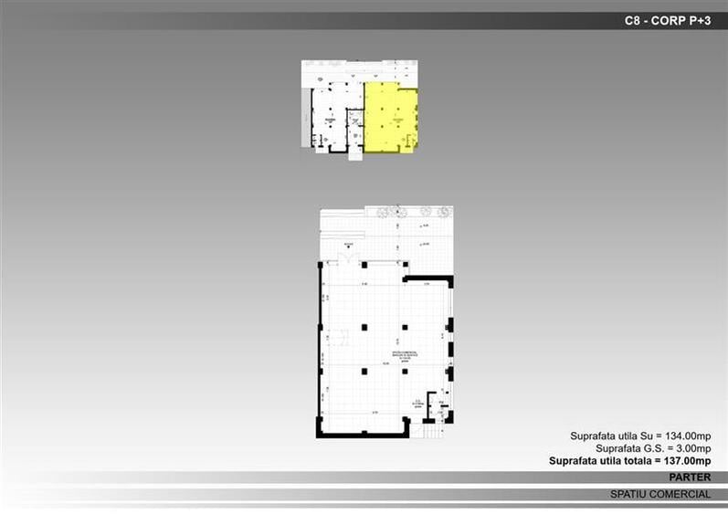 Spatii de inchiriat de 137 mp si 108 mp - Happy Residence 3
