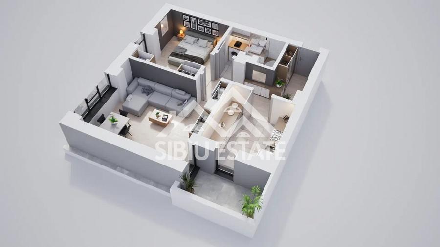 Apartament modern 2 camere, în complex nou