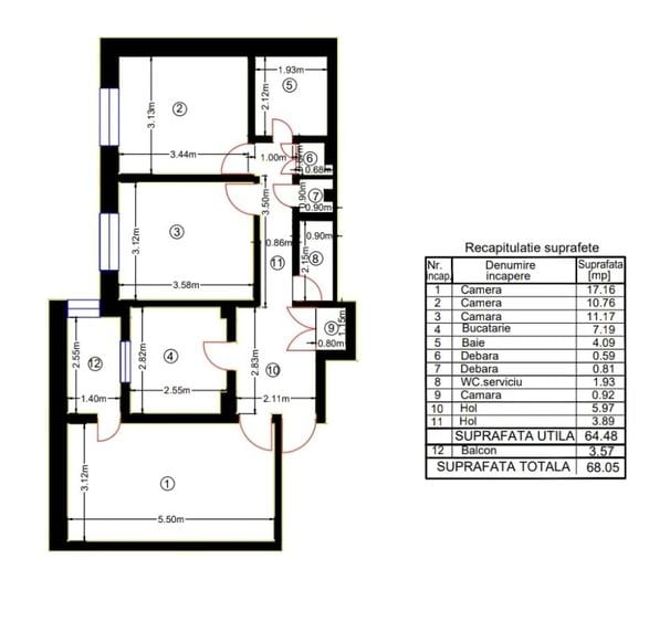 Ghencea-Strada Sergent Gheorghe Latea-Apartament 3 camere