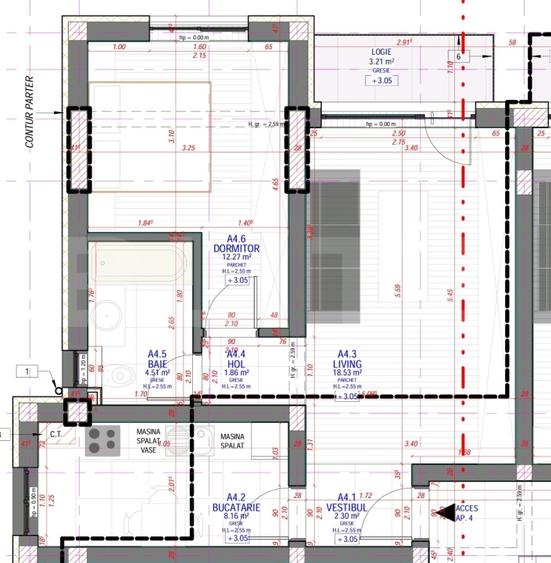 Apartament de 2 camere, loc de parcare inclus