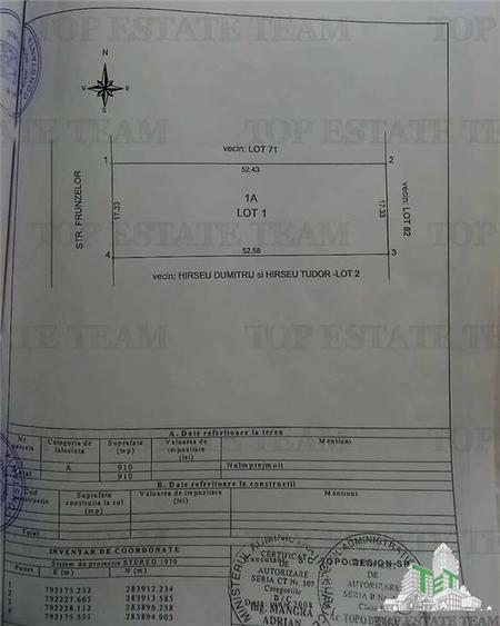 TEREN INTRAVILAN 910 MP TUZLA