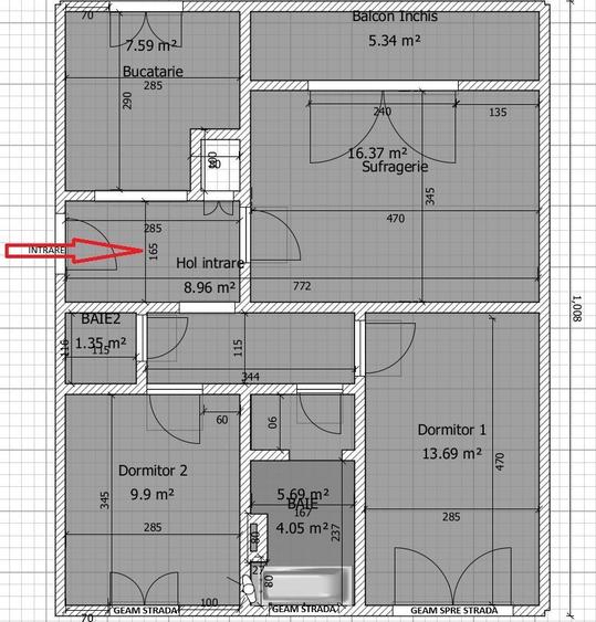 Apartament cu 3 camere | decomandat | zona Primaverii | Manastur