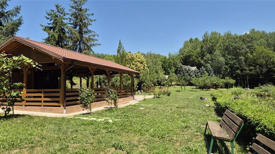 DOMENIU DE 2.1 HA CU 2 CABANE, LAC SI PADURE - OPORTUNITATE PENTRU TURISM SI RET