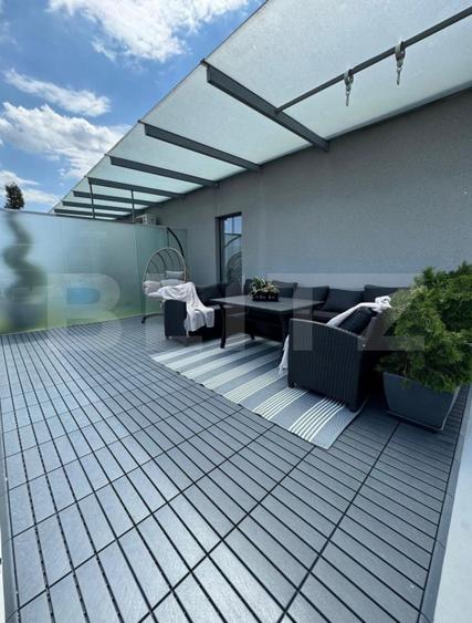 Apartament la cheie, 3 camere, 73 mp, 143 mp terasa, parcare, zona Rivus Mall