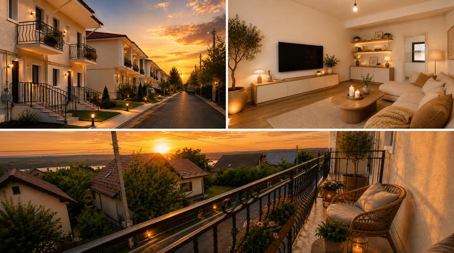 3 Camere | Etaj 1 în Vilă P+1 | Dublă Vedere | Încălzire în Pardoseală | Parcare