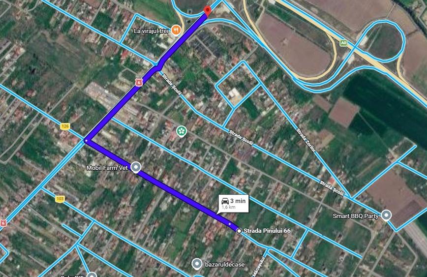 Inchiriere teren intravilan Cornetu / zona str. Trandafirilor, 4.500 mp, D: 31 m