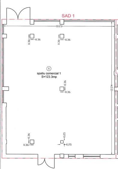 Spatiu comercial, 123.5 mp, parter, zona Sanandrei