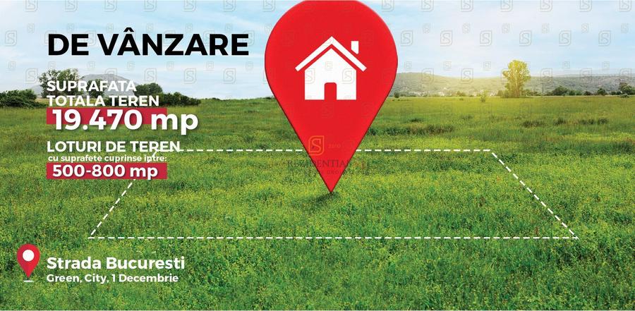 Teren 19.470 mp, investitie ideala, Green City -1 Decembrie, Ilfov