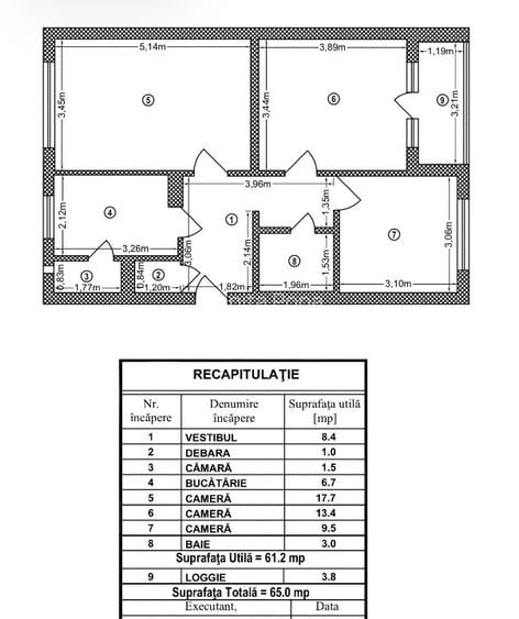 Apartament 3 camere 65 mp, etaj 2/4, Dr. Taberei – metrou Raul Doamnei - 9