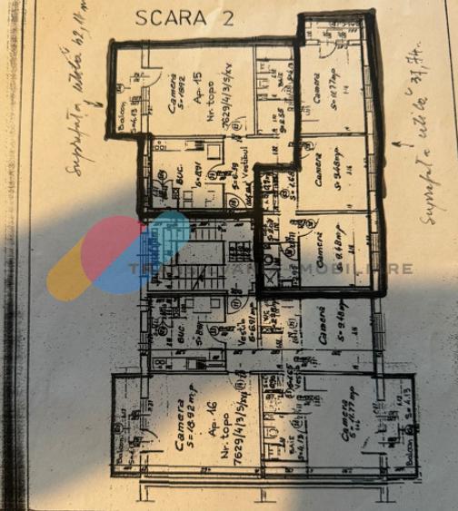 Apartament 3 camere, 2 balcoane , Dambul Rotund