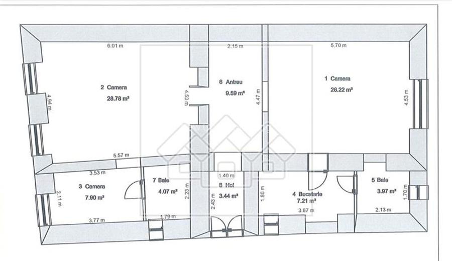 Apartament 3 camere - 88 mp, oportunitate investitie - Ultracentral - 5