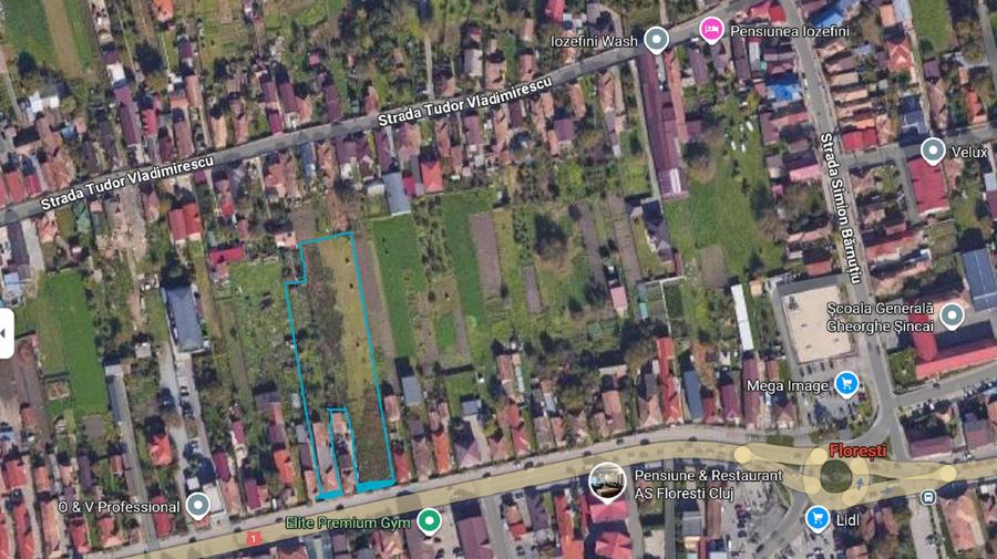 Vand teren si casa in Floresti central strada Avram Iancu
