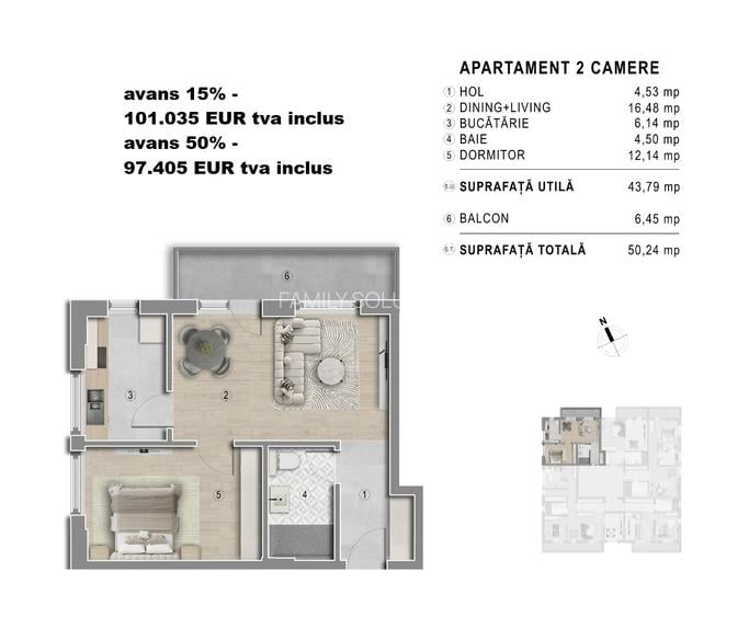 Metrou Berceni - Studio 47mp - bloc boutique 2027 - 6