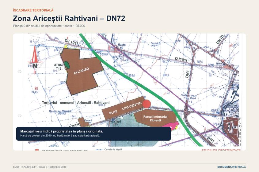 Teren 8.001 mp – Ariceștii Rahtivani – zona DN72 – documentație urbanistică