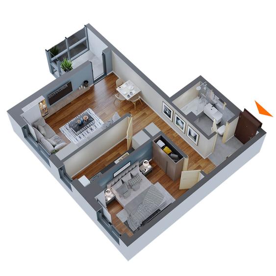 Apartament 2 camere de vanzare Dacia