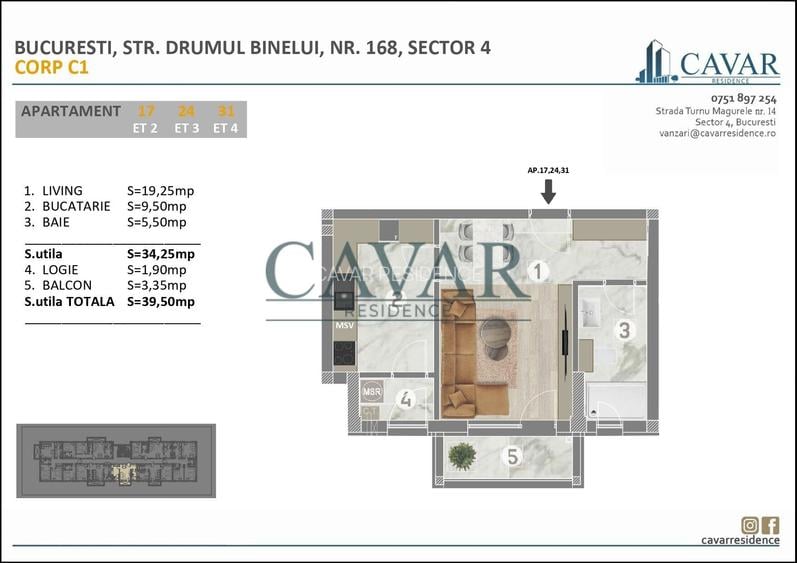 Proiect Nou Cavar Residence Binelui Nr. 168 Comision 0% - 2