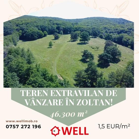 Teren extravilan de vânzare în Zoltan!