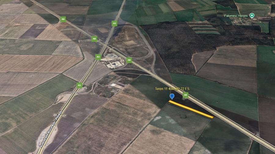 Vânzare teren 11.400 MP Intravilan Tarla 10–Ștefăneștii de Jos, Zonă nod A3 – A0
