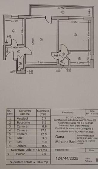 Brancoveanu-Budimex-Apartament de 2 camere
