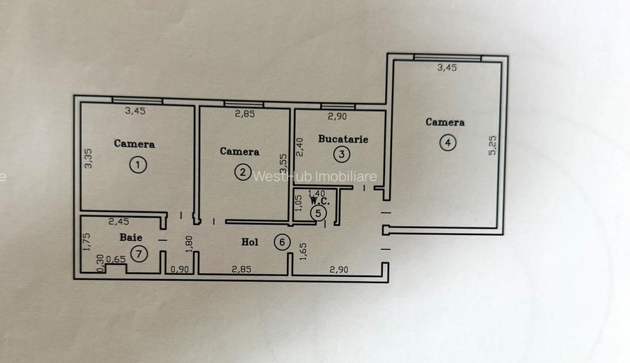 Apartament, 3 camere, 66 mp utili, parter - zona Lunei - 8
