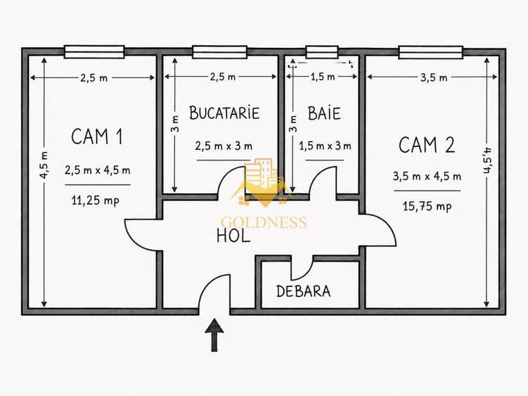 Apartament 2 camere decomandate orientat Sud, et 3/4, P-ta M. Viteazu!