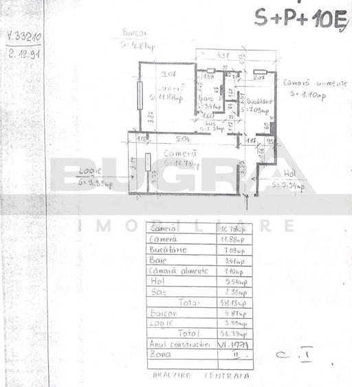 Apartament de 2 camere, decomandat, 48mp, zona Interservisan