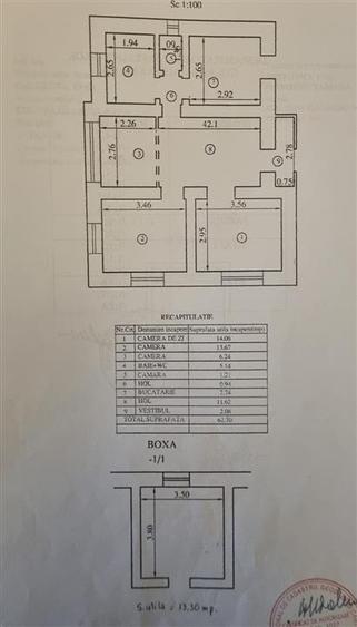 ULTRACENTRAL - Apartament 3 camere - Râpa Galbenă + Boxa + Garaj !